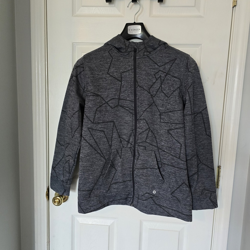 Xersion Youth Boys Full Zip Hooded‎ Jacket  Sixe XL Gray